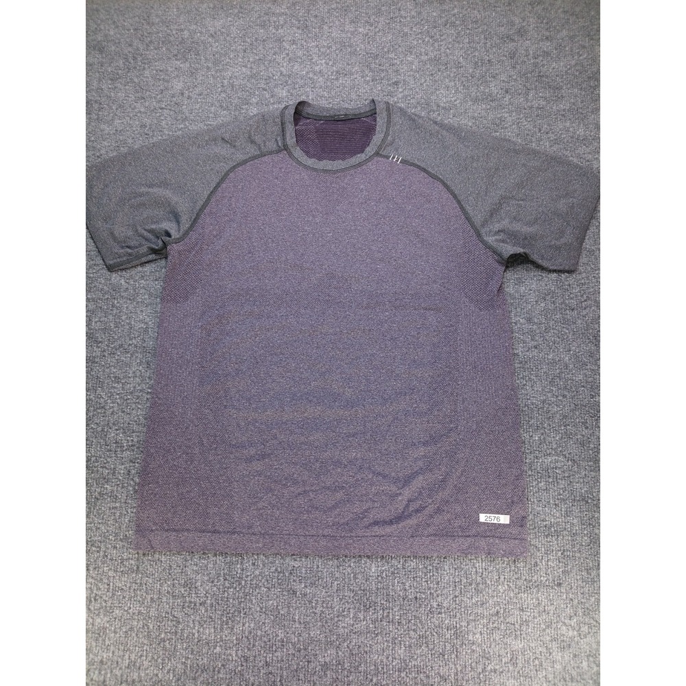 Lululemon Metal Vent Tech Shirt Mens Large Black Heather Short Sleeve Stretch